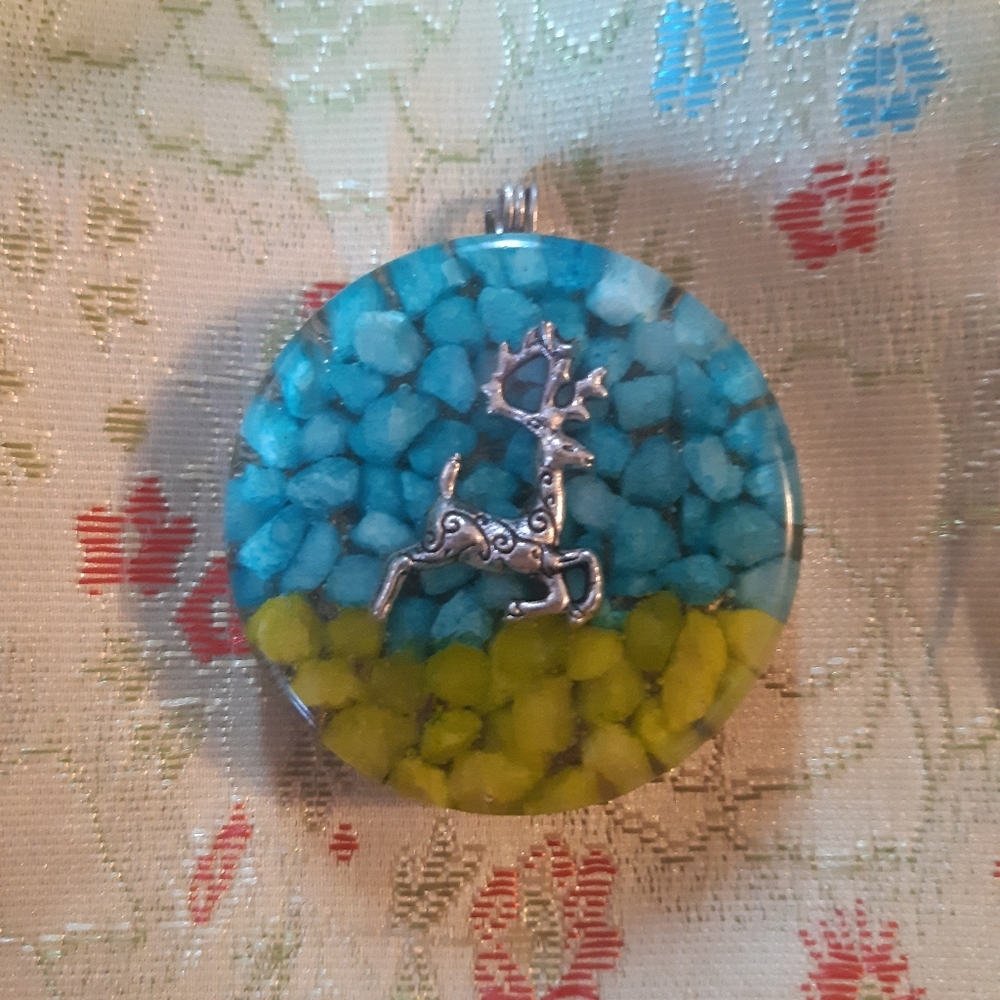 Necklace -Orgonite - Deer